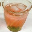 かき氷シロップで☆スイカ色サイダー