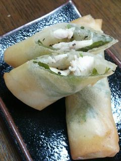 シソとササミの春巻~( ☆∀☆)-レシピのメイン写真