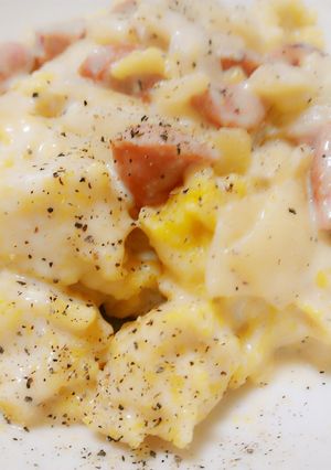 豆乳とチーズとソーセージのカルボナーラ風-レシピのメイン写真