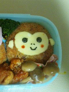 コロッケのお猿さん弁当-レシピのメイン写真