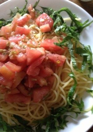 トマトと大葉のあっさり冷製パスタ-レシピのメイン写真