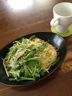 水菜 ザーサイ しらす和風パスタ-レシピのメイン写真