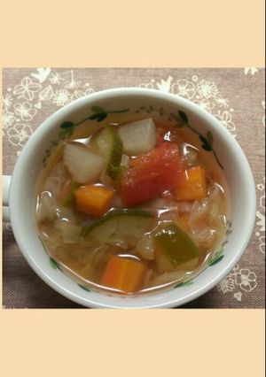 冷たい野菜スープ-レシピのメイン写真