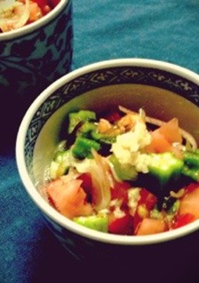 夏野菜のもずく酢和え-レシピのメイン写真