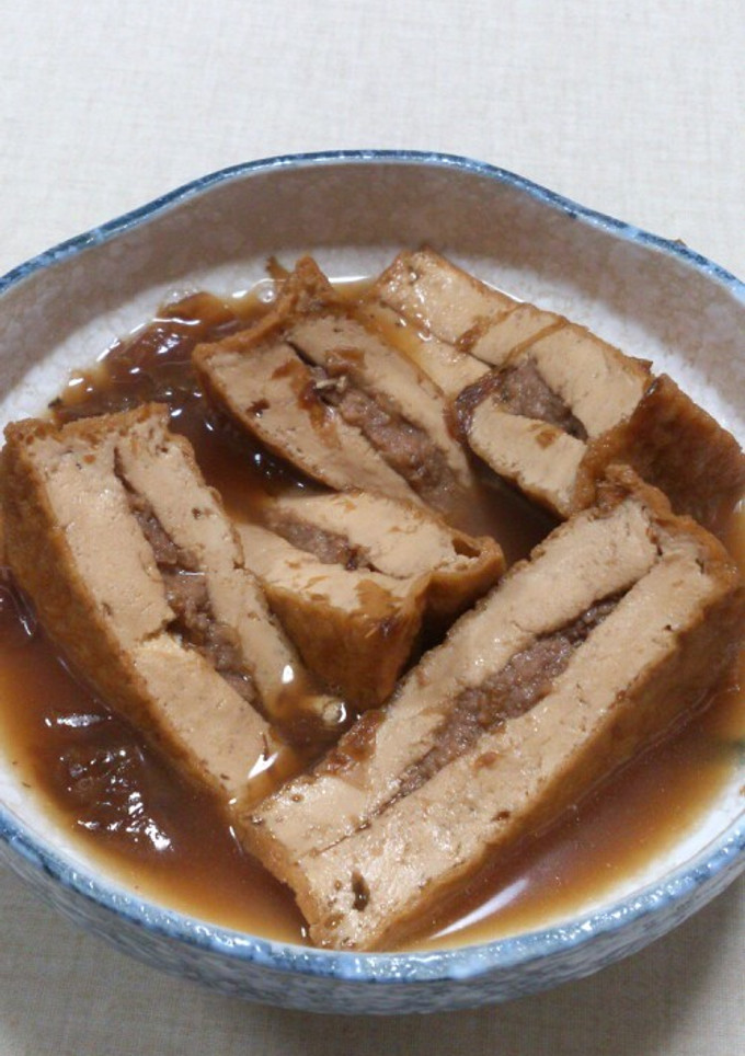 厚揚げの挽肉詰め煮-レシピのメイン写真