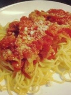 完熟トマトの夏野菜パスタ-レシピのメイン写真