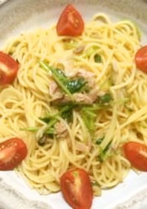 お手軽！ツナとトマトのパスタ昆布茶風味-レシピのメイン写真