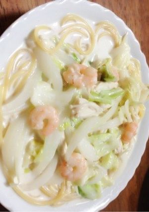 10分で出来るクリームスープスパゲティ-レシピのメイン写真