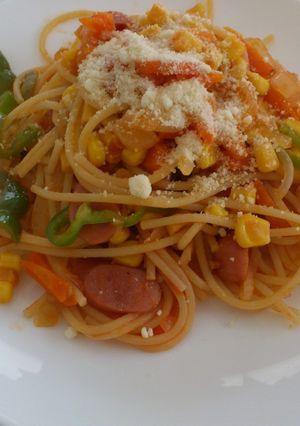 子供がよろこぶ♪カレーナポリタン-レシピのメイン写真