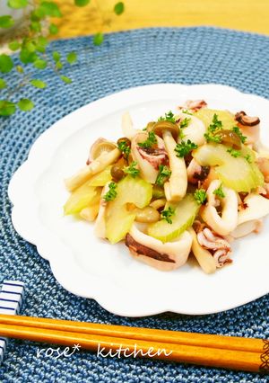 いかとセロリ炒め✿ガーリックバター醤油-レシピのメイン写真