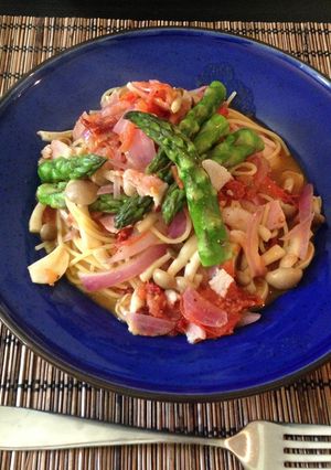ドライトマトと具沢山野菜パスタ-レシピのメイン写真