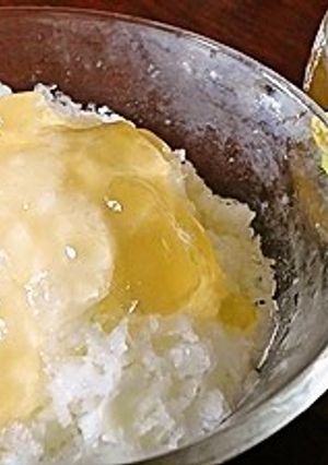 大人のおやつ♪牛乳かき氷にお酒のジュレ-レシピのメイン写真