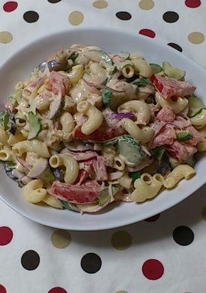 夏♪夏野菜いっぱいのマカロニサラダ☆彡-レシピのメイン写真
