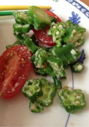 オクラとミニトマトのチーズサラダ-レシピのメイン写真