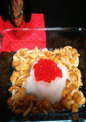 なめこおろし すじこのせ-レシピのメイン写真