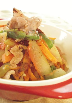 スイカの皮で！メキシカンな炒め物-レシピのメイン写真