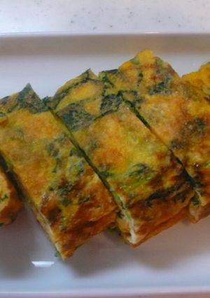 お弁当に！小松菜入り厚焼き卵-レシピのメイン写真