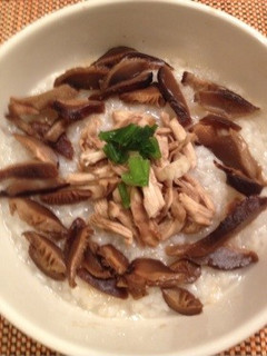 鶏肉と干椎茸のお粥-レシピのメイン写真