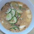 鯖の味噌煮缶で冷や汁風
