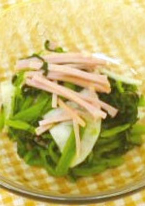 春菊とハムのサラダ-レシピのメイン写真