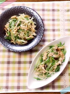 シャキシャキ☆水菜と豚の塩マヨ炒め-レシピのメイン写真