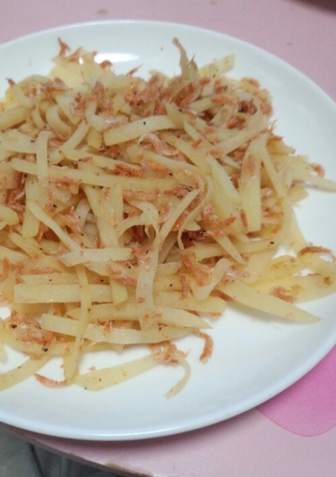 シャキシャキじゃがいもと桜エビの炒め-レシピのメイン写真