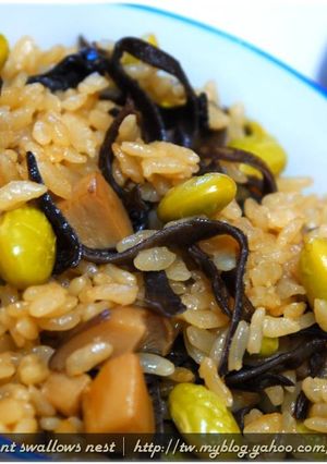 黑菇醬毛豆蒸飯.柯媽媽の植物燕窩-レシピのメイン写真
