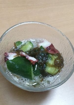酢の物～ﾀｺ・ｷｭｳﾘ・ﾓｸﾞｽ～-レシピのメイン写真