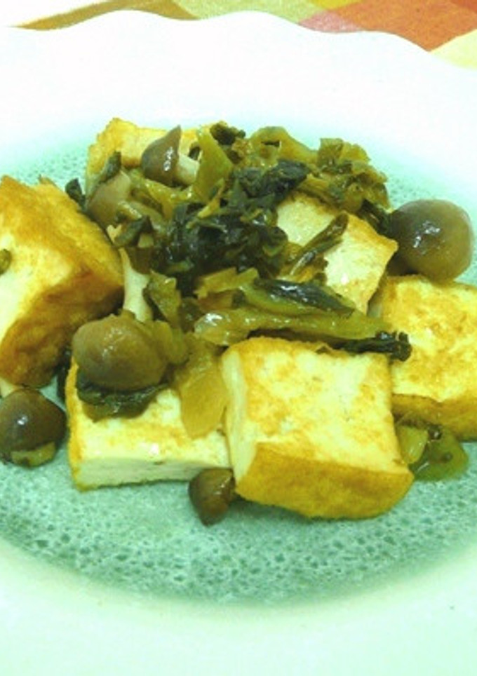 生揚げとしめじの高菜炒め-レシピのメイン写真