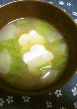 かぶと花麩の味噌汁-レシピのメイン写真
