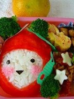 たまごっちキャラ<いちごっち>弁当(2005.11.14)-レシピのメイン写真