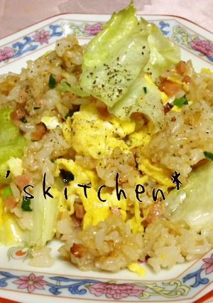 春限定！リンガーハットのレタスチャーハン-レシピのメイン写真