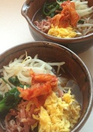 おうちにあるものでスープも☆韓国風冷麺-レシピのメイン写真