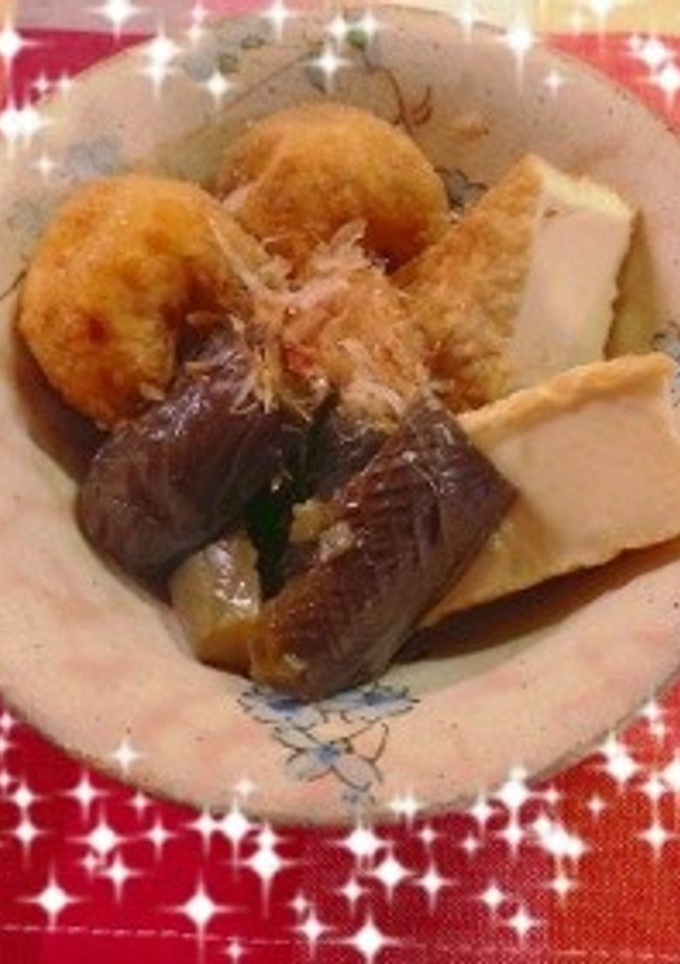 茄子とがんもと厚揚げのさっぱり煮-レシピのメイン写真