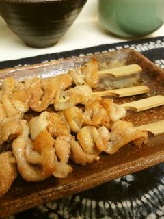 *おつまみに*鶏皮の焼き鳥*-レシピのメイン写真