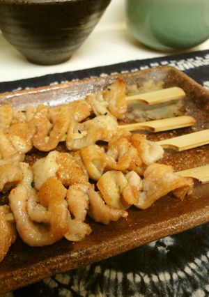 *おつまみに*鶏皮の焼き鳥*-レシピのメイン写真