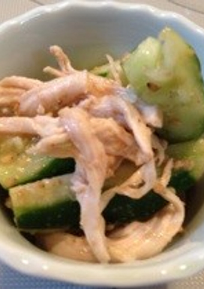 きゅうりと鶏もも肉の和え物-レシピのメイン写真