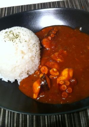 超簡単♪夏トマトのタコカレー-レシピのメイン写真