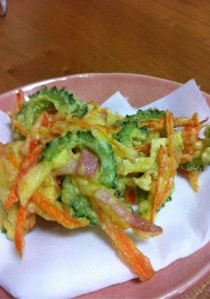 ゴーヤかき揚げ-レシピのメイン写真