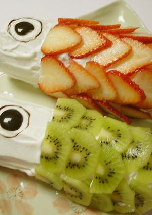 鯉のぼりロールケーキ-レシピのメイン写真