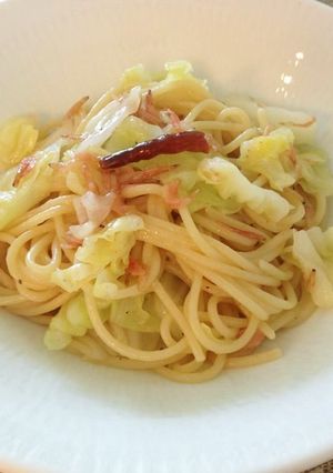 キャベツと干しエビのペペロンチーノパスタ-レシピのメイン写真