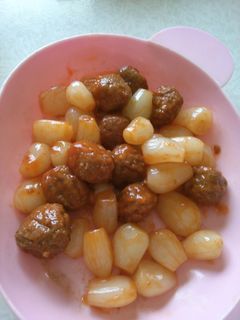 中華風肉団子らっきょう炒め-レシピのメイン写真