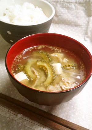 ゴーヤチャンプルなお味噌汁-レシピのメイン写真