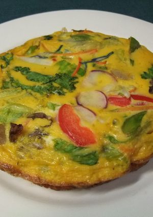 カラフル野菜のオープンオムレツ-レシピのメイン写真
