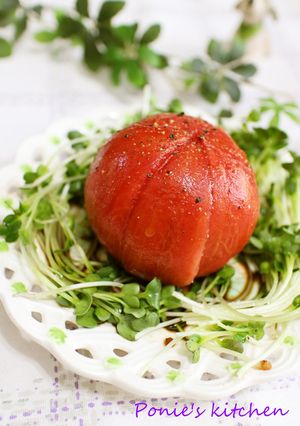 丸ごとトマトのサラダ☆バルサミコ風-レシピのメイン写真