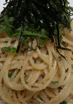 しそ大量消費☆たらこバターのしそパスタ-レシピのメイン写真