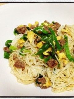 簡単!焼きビーフン風そうめんチャンプルー-レシピのメイン写真