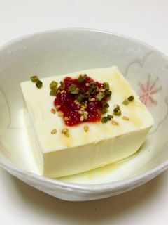 本日の冷や奴〜梅×ごま油〜-レシピのメイン写真