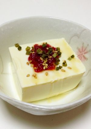 本日の冷や奴〜梅×ごま油〜-レシピのメイン写真