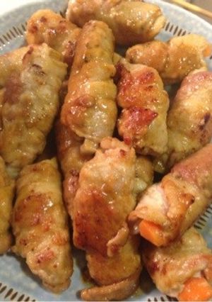 お弁当にも！にんじんとごぼうの豚肉巻-レシピのメイン写真